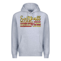 Heather Grey softball game day Premium Hoodie - Artiststas