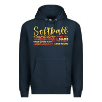 Navy softball game day Premium Hoodie - Artiststas