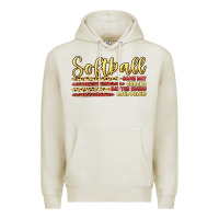 Oatmeal Heather softball game day Premium Hoodie - Artiststas