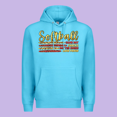 Softball Game Day Premium Hoodie Designed By Artiststas