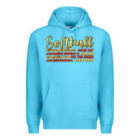 Ocean Blue softball game day Premium Hoodie - Artiststas