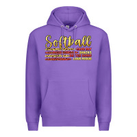 Purple softball game day Premium Hoodie - Artiststas