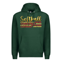 Sports Green softball game day Premium Hoodie - Artiststas