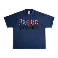 Navy proud firefighter Urban Heavy Tee - HRA Design Shop