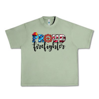 Oil Green proud firefighter Urban Heavy Tee - HRA Design Shop