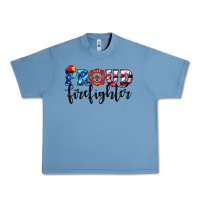 Pebble Blue proud firefighter Urban Heavy Tee - HRA Design Shop