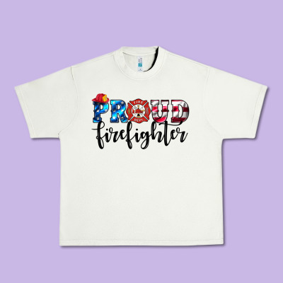 Proud Firefighter Urban Heavy Tee Designed By Hra Design Shop