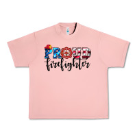 Salmon proud firefighter Urban Heavy Tee - HRA Design Shop