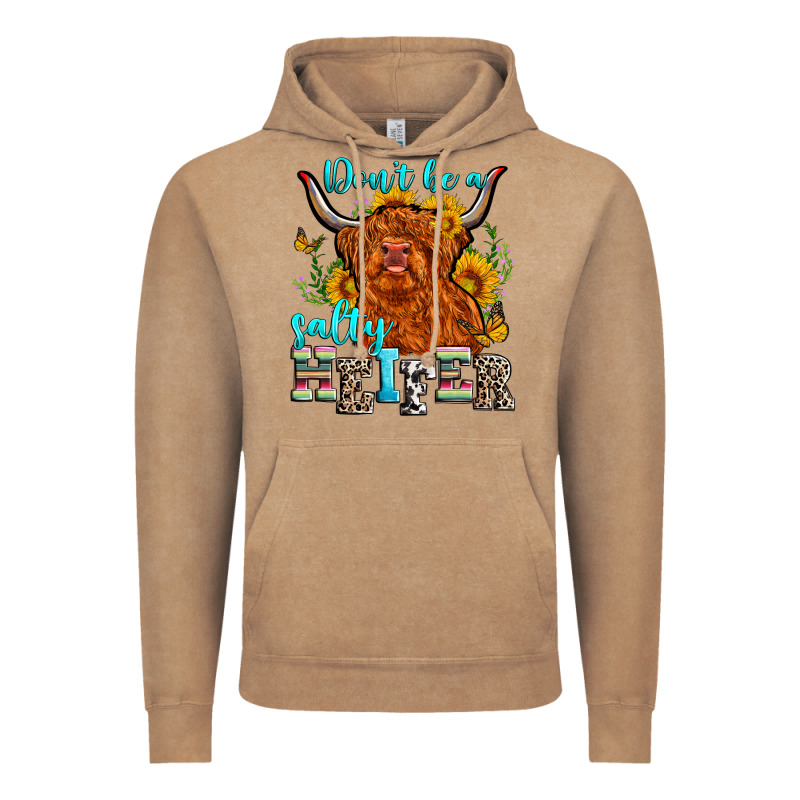 Don't Be A Salty Heifer Vintage Hoodie by Zillion Design Studio | Teevron