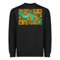 Black western sunflowers skinny metal can holder Heavyweight Sweatshirt - HRA Design Shop