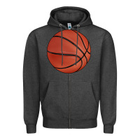Charcoal Heather basketball Zipper Hoodie - BarkalooDesign