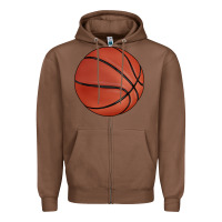 Chestnut basketball Zipper Hoodie - BarkalooDesign