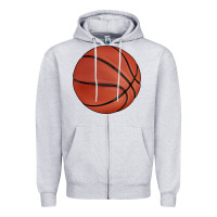 Heather Grey basketball Zipper Hoodie - BarkalooDesign