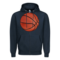 Navy basketball Zipper Hoodie - BarkalooDesign