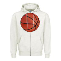 Oatmeal Heather basketball Zipper Hoodie - BarkalooDesign