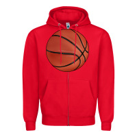 Red basketball Zipper Hoodie - BarkalooDesign