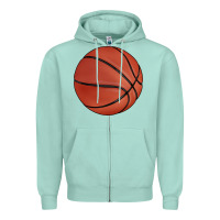 Seafoam basketball Zipper Hoodie - BarkalooDesign