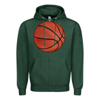 Sports Green basketball Zipper Hoodie - BarkalooDesign