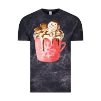 Cloud Black hotcocoa with snowman  fa element Vintage Tee - FaDigitalArtStudio