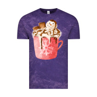 Cloud Purple hotcocoa with snowman  fa element Vintage Tee - FaDigitalArtStudio