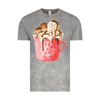 Cloud Rock hotcocoa with snowman  fa element Vintage Tee - FaDigitalArtStudio