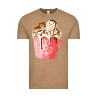 Vintage Coffee hotcocoa with snowman  fa element Vintage Tee - FaDigitalArtStudio