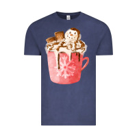 Vintage Denim hotcocoa with snowman  fa element Vintage Tee - FaDigitalArtStudio