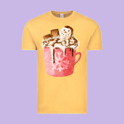 Hotcocoa With Snowman  Fa Element Vintage Tee Designed By Fadigitalartstudio