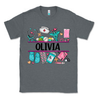 Charcoal Heather nurse elements with costom name Classic Tee - AdoDesignShop