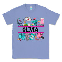 Colony Blue nurse elements with costom name Classic Tee - AdoDesignShop