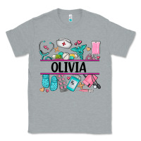 Heather Grey nurse elements with costom name Classic Tee - AdoDesignShop