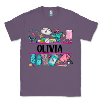 Lavender nurse elements with costom name Classic Tee - AdoDesignShop