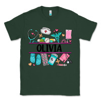 Sports Green nurse elements with costom name Classic Tee - AdoDesignShop
