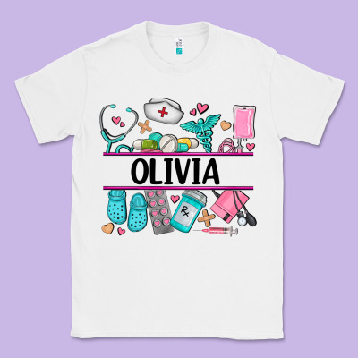 Nurse Elements With Costom Name Classic Tee Designed By Adodesignshop