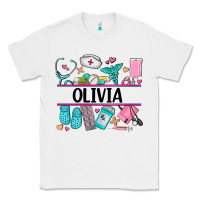 White nurse elements with costom name Classic Tee - AdoDesignShop