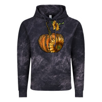 Cloud Black pumpkin with sunflower Vintage Hoodie - RanaPortraitStore