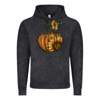 Vintage Black pumpkin with sunflower Vintage Hoodie - RanaPortraitStore