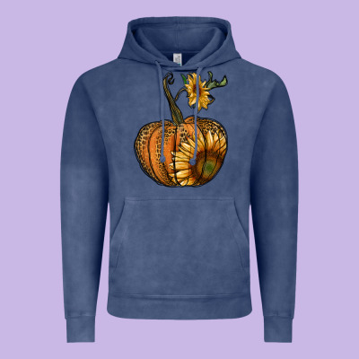 Pumpkin With Sunflower Vintage Hoodie Designed By Ranaportraitstore