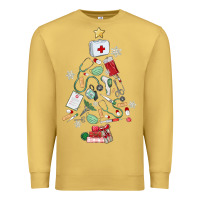Antique Gold nurse christmas tree Premium Sweatshirt - MaliasSmallBusiness