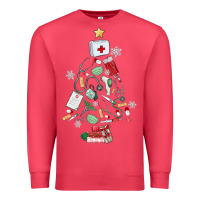 Cardinal nurse christmas tree Premium Sweatshirt - MaliasSmallBusiness