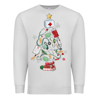 Dove Grey nurse christmas tree Premium Sweatshirt - MaliasSmallBusiness