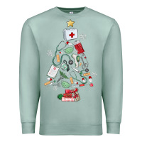 Seafoam nurse christmas tree Premium Sweatshirt - MaliasSmallBusiness