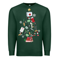 Sports Green nurse christmas tree Premium Sweatshirt - MaliasSmallBusiness