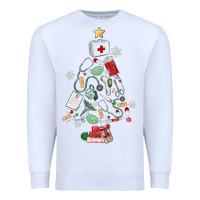 White nurse christmas tree Premium Sweatshirt - MaliasSmallBusiness