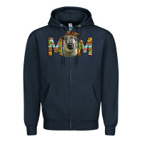 Navy Western Hampshire Sheep Mom Zipper Hoodie - LillyAllenDesigns