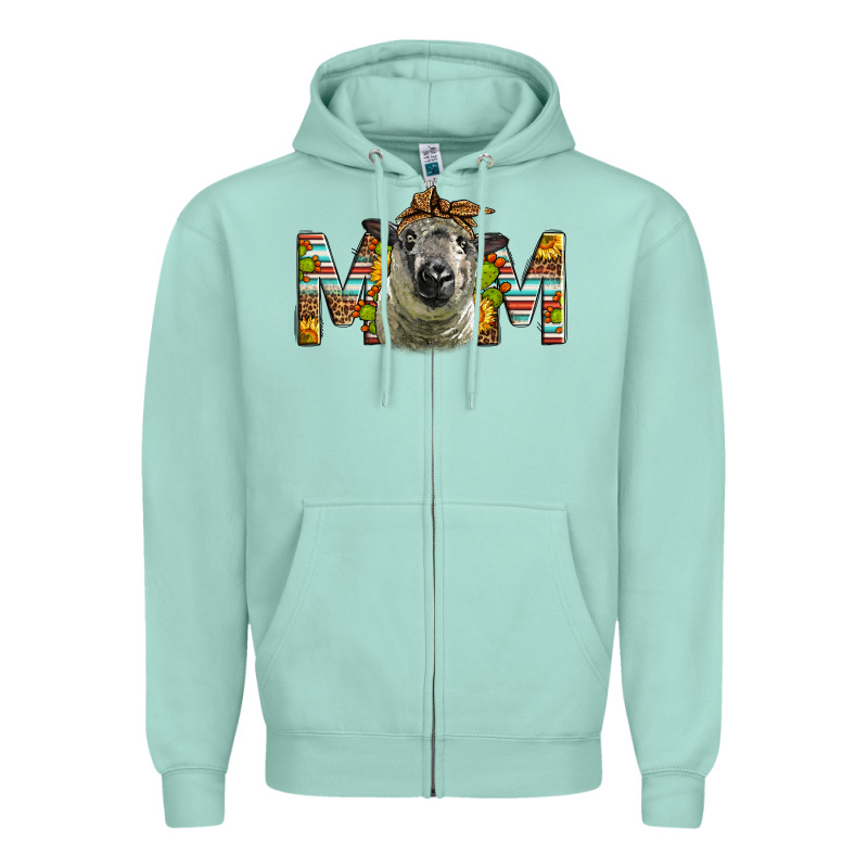 Western Hampshire Sheep Mom Zipper Hoodie by LillyAllenDesigns | Teevron