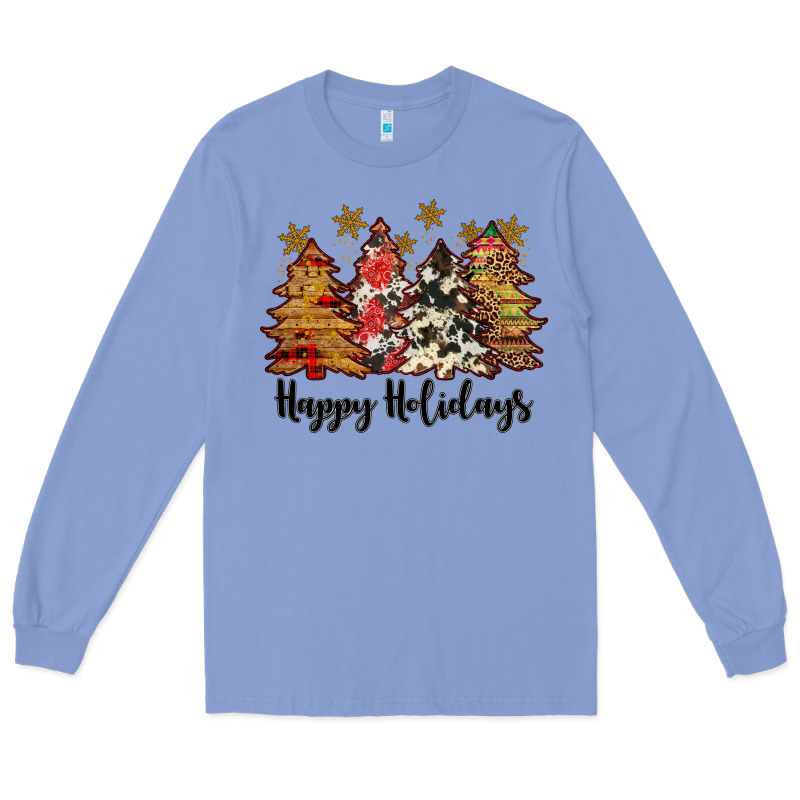Happy Holidays Long Sleeve Tee by JahusDesignShop | Teevron