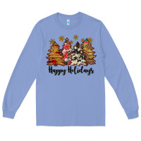 Colony Blue happy holidays Long Sleeve Tee - JahusDesignShop