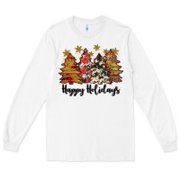 White happy holidays Long Sleeve Tee - JahusDesignShop