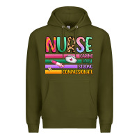 Army Green nurse Premium Hoodie - Artiststas